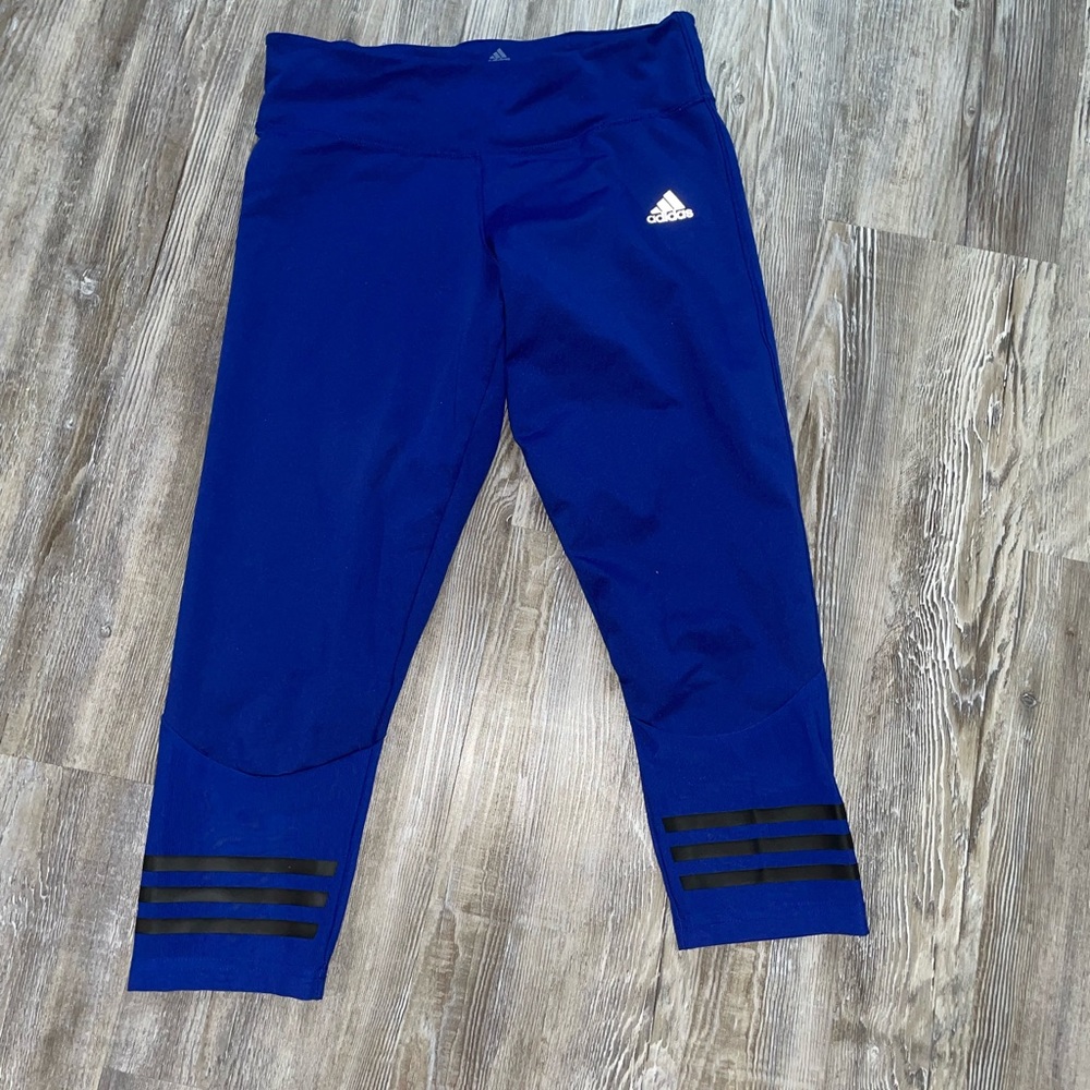 Blue adidas leggings size small